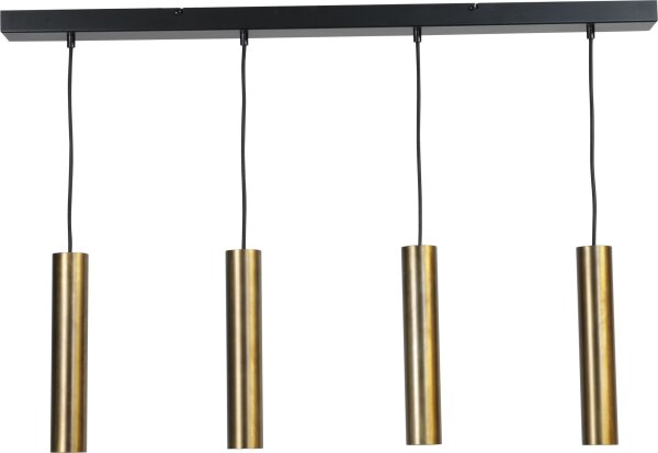 Lampe à suspendre laiton noir GU10 métal 3 flammes
