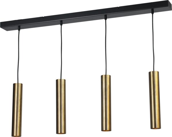Lampe à suspendre laiton noir GU10 métal 3 flammes