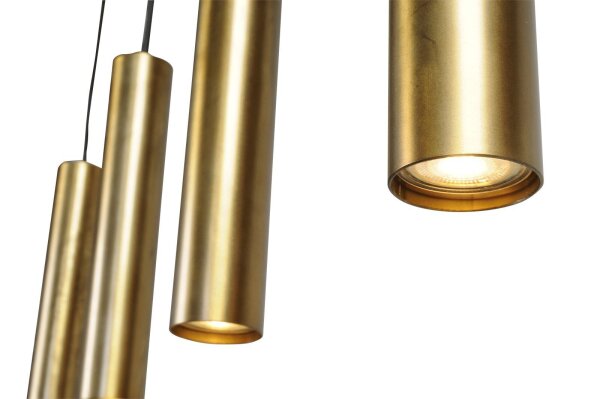 Lampe à suspendre laiton noir GU10 métal 3 flammes