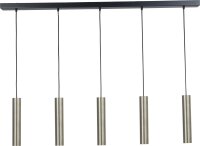 Lampe à suspendre métal 5 flammes nickel...