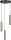 Lampe &agrave; suspendre m&eacute;tal 3 flammes nickel noir GU10 ERION