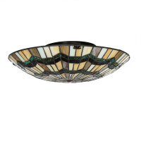 Premium Tiffany Lampe FARFALLA verre coloré ronde...