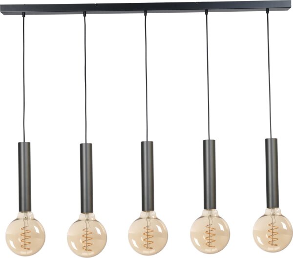 Suspension noir métal 5 flammes pour E27 ESJA