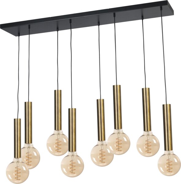 Lampe à suspendre de table pour 8x E27 noir laiton