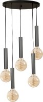 Lampe à suspendre ESJA métal 5 flammes noir...