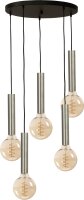Suspension métal ajustable pour E27 noir nickel