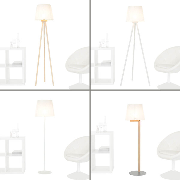 Lampenschirm Stehlampe Weiß Spitze Textil E27