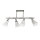 Deckenstrahler 4-flammig E27 Metall Holz B: 74 cm