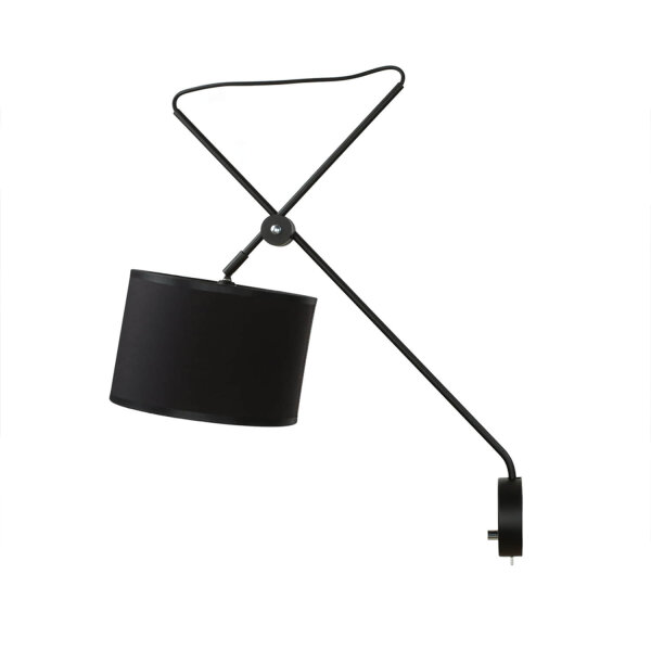 Wandlampe mit Schalter Schwarz Gold VIPER flexibel