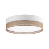 Deckenlampe Modern Jute Stoff rund Ø 60 cm Braun...