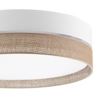 Deckenlampe Modern Jute Stoff rund Ø 60 cm Braun...
