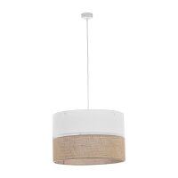 Suspension Blanc Marron ronde Ø 50 cm Boho Tissu...