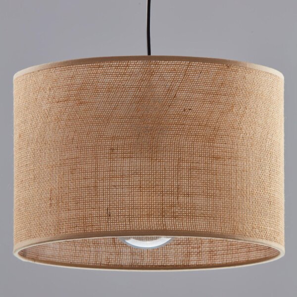 Pendelleuchte Stoffschirm Jute Ø 30 cm E27 Boho Style