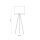 Dreibein Stehlampe Jute Metall 159 cm Braun Schwarz Boho