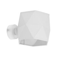 Applique murale Tissu Métal Blanc E27...