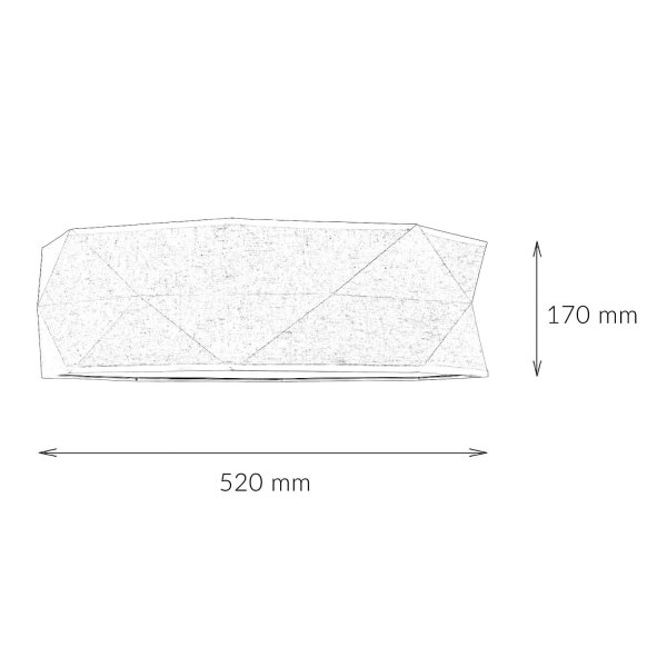Deckenleuchte Modern Leinen 52 cm breit 4x E27 wohnlich