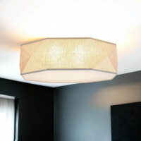 Deckenleuchte Modern Leinen 52 cm breit 4x E27 wohnlich