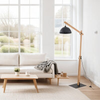 Lampadaire 180 cm de haut E27 réglable bois...