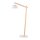 Lampadaire bois métal 180 cm réglable blanc naturel