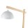 Lampadaire bois métal 180 cm réglable blanc naturel