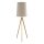 Stehlampe Dreibein Holz Leinen 175 cm hoch wohnlich E27
