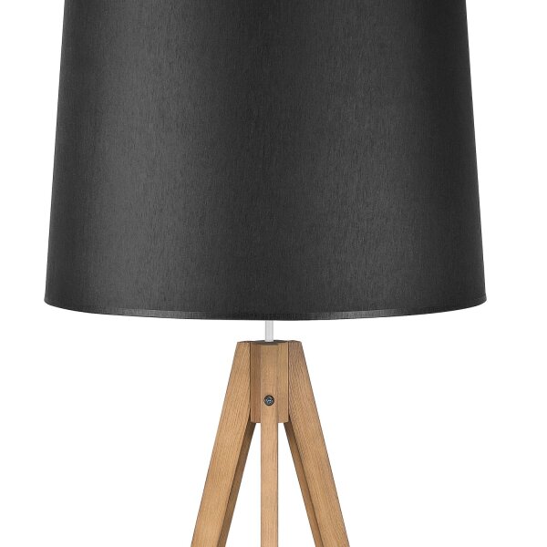 Skandinavische Stehlampe Dreibein 175 cm hoch Holz Stoff