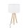 Lampe de table Blanc Naturel Trépied Bois Tissu 46 cm
