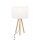 Lampe de table Blanc Naturel Trépied Bois Tissu 46 cm