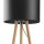 Lampe de table tripode 46 cm Scandinave bois tissu E27