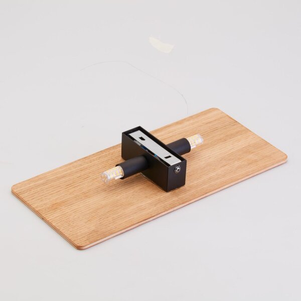 Wandlampe Holz eckig 35 cm flach Modern indirektes Licht