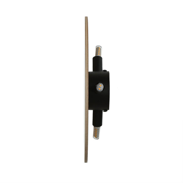 Holz Wandlampe rund Ø 30 cm flach indirektes Licht