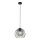Pendelleuchte Metall Glas Ø 26 cm Schwarz Grau E27