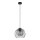 Pendelleuchte Metall Glas Ø 26 cm Schwarz Grau E27