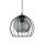 Pendelleuchte Metall Glas Ø 26 cm Schwarz Grau E27