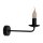 Applique Rustique Métal Noir pour E27 décoratif