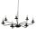 Lustre Rustique Métal Noir 7 flammes E27