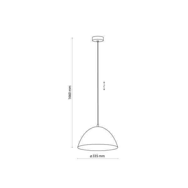 Suspension ronde Ø 33,5 cm Métal noir E27