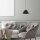 Suspension ronde Ø 33,5 cm Métal noir E27