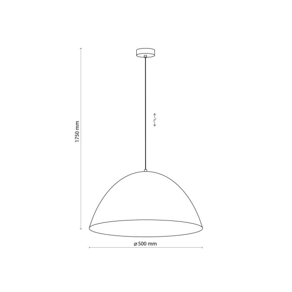 Suspension métal blanc Ø 50 cm rond E27 MIRANDA