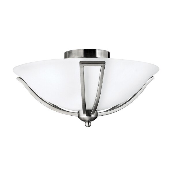 Elégant plafonnier VERVE blanc nickel brossé