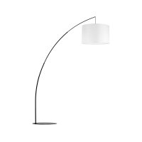 Lampadaire Noir Blanc 245 cm de haut courbé...