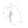 Lampe à arc grand tissu métal courbé 245 cm de haut