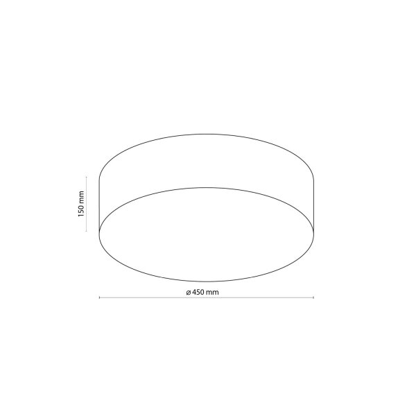 Deckenlampe Weiß Stoff Ø 45 cm rund blendarm RONDO