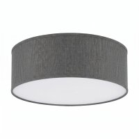 Plafonnier rond Gris Tissu Ø 45 cm Salon