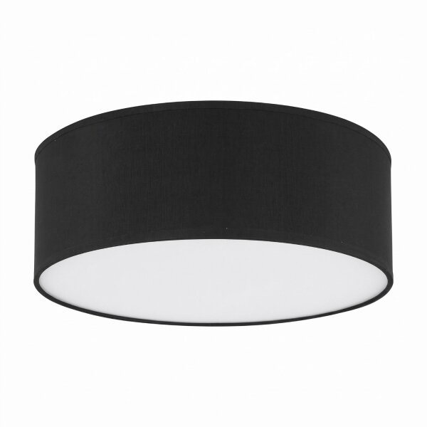 Plafonnier rond Ø 45 cm Noir tissu anti-éblouissant