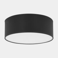 Plafonnier rond Ø 45 cm Noir tissu...