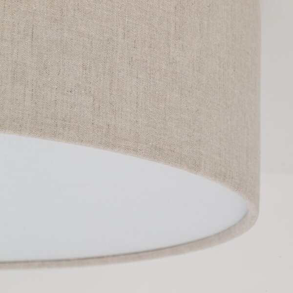 Plafonnier salon rond tissu abat-jour Ø 45 cm