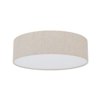 Plafonnier salon rond tissu abat-jour Ø 45 cm