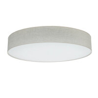 Grand plafonnier Tissu Lin Ø 78 cm rond Gris-Beige