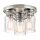 Plafonnier verre m&eacute;tal 3 flammes rond couloir